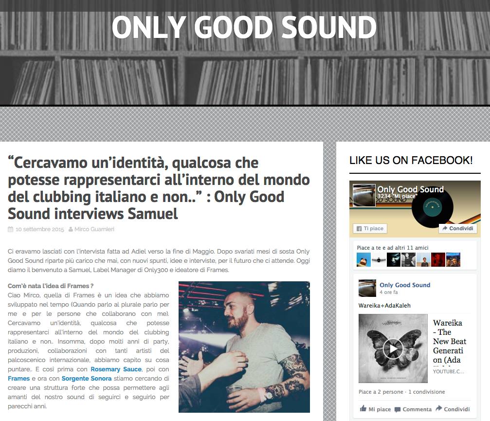 ONLY GOOD SOUND